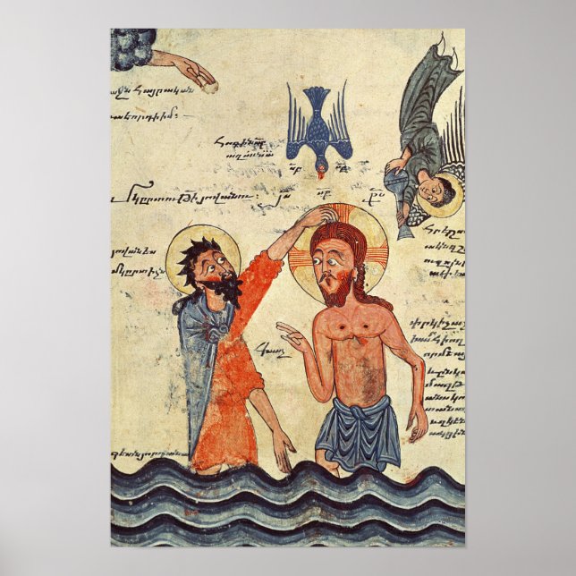 Baptism of Christ, from a Gospel Poster (Front)