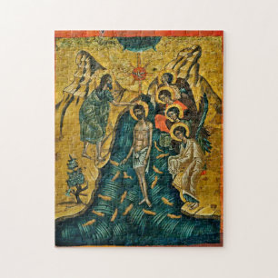Baptism of Christ Orthodox Christian Icon Jigsaw Puzzle