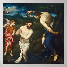 Baptism of Christ - Paris Bordone Fine Art Poster