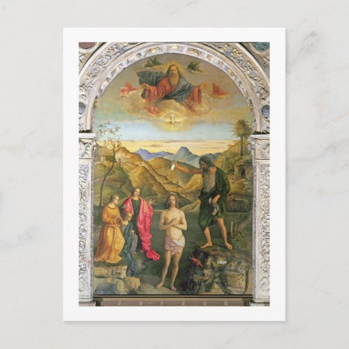 Baptism of Christ St John Altarpiece Postcard