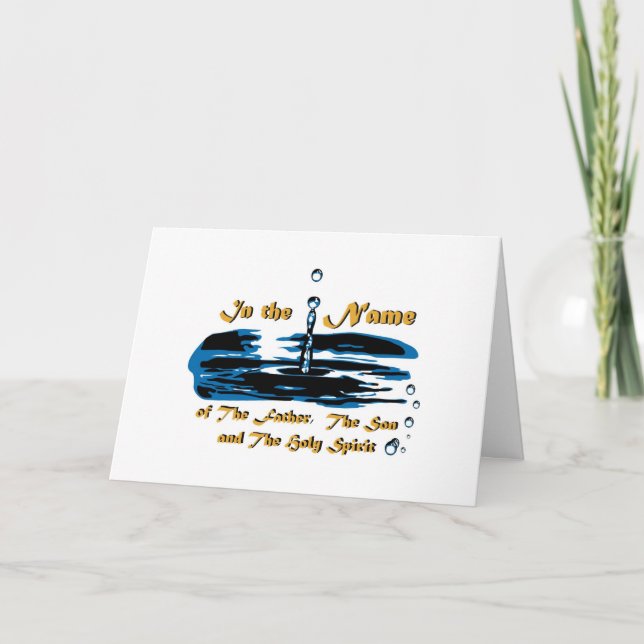 Baptism of Father, Son, and Holy Spirit Card (Front)