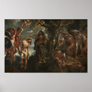 Baptism of Jesus by Peter Paul Rubens Print
