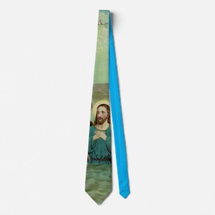 Baptism of Jesus Christ Biblical Fine Art Neck Tie