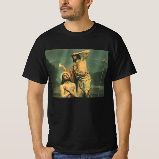 Baptism of Jesus Christ by John the Baptist T-Shirt (Front)