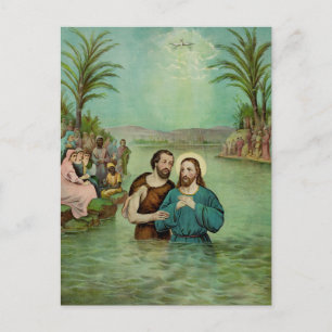 Baptism of Jesus Christ Fine Art Postcard