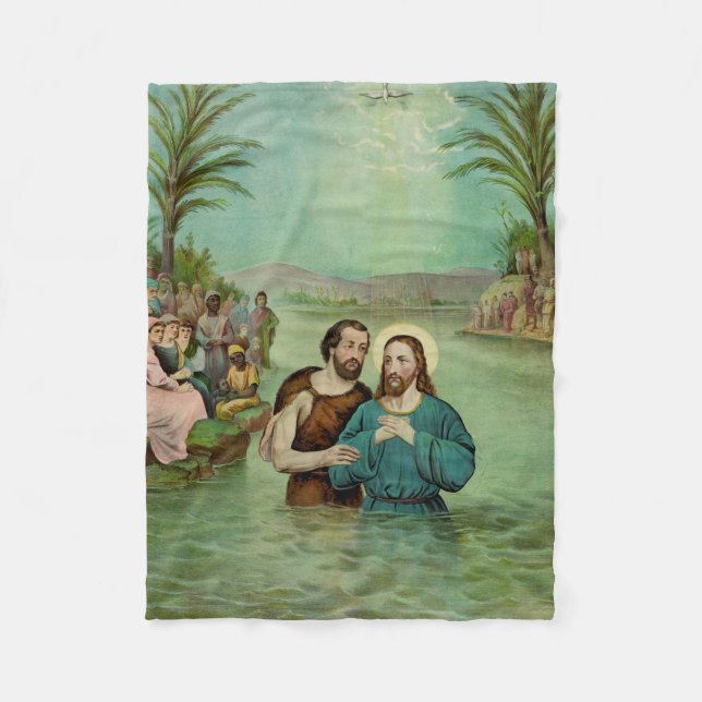 Baptism of Jesus Christ Fleece Blanket (Front)