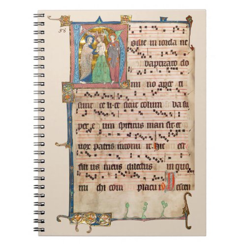 Baptism of Jesus Christ Medieval Chant Manuscript Notebook