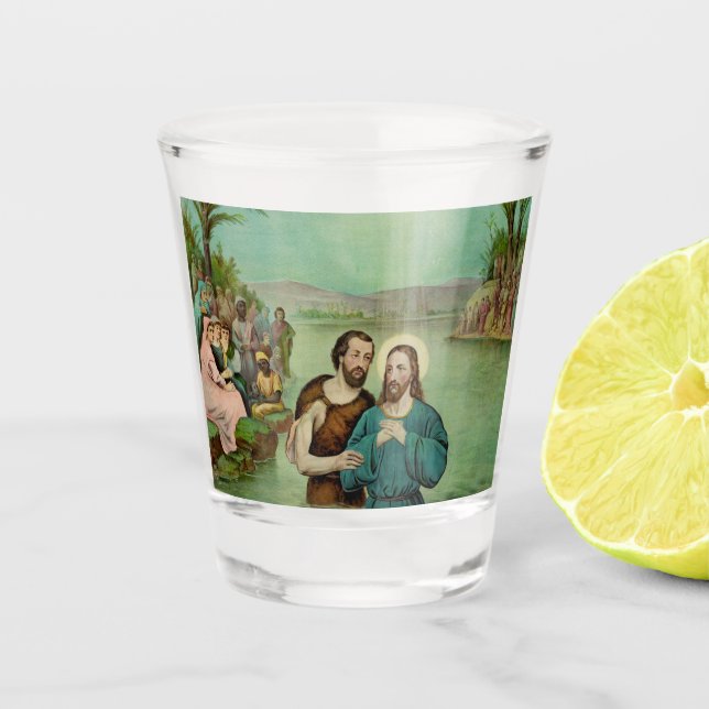 Baptism of Jesus Christ Shot Glass (Front)