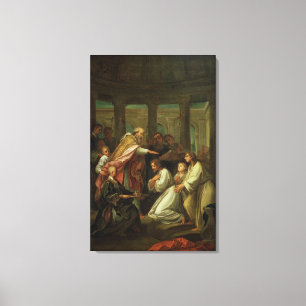Baptism of St. Augustine Canvas Print