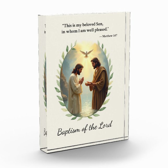 Baptism of the Lord God's Peace and Blessings Acrylic Award (Left)