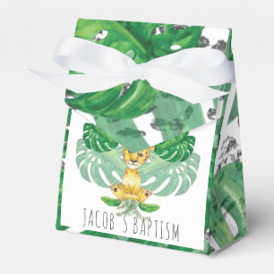 Baptism or Birthday Lion Illustration Favor Boxes