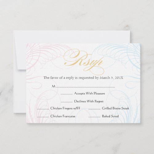 Baptism or First Communion RSVP  |  Blue and Pink