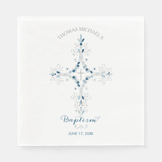 Baptism Paper Napkins Custom Party Napkin Design