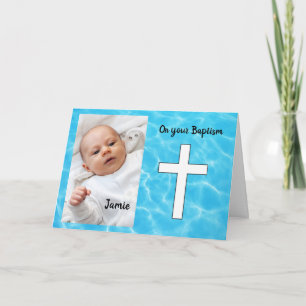 Baptism photo card