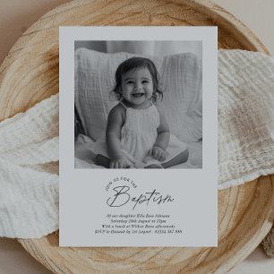Baptism Photo Handwritten Invitation