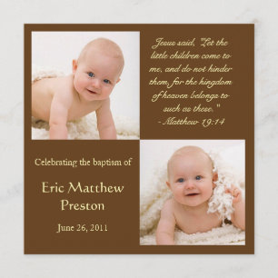 Baptism Photo Invite with Bible Verse