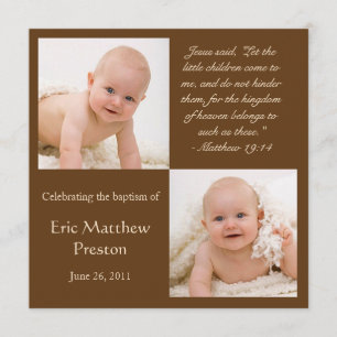 Baptism Photo Invite with Bible Verse