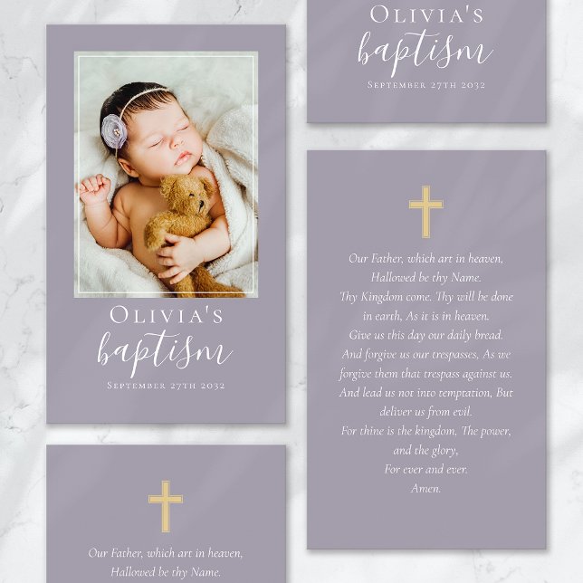 Baptism Photo Keepsake Prayer Card (Creator Uploaded)