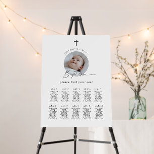 Baptism Photo Seating Chart Foam Board