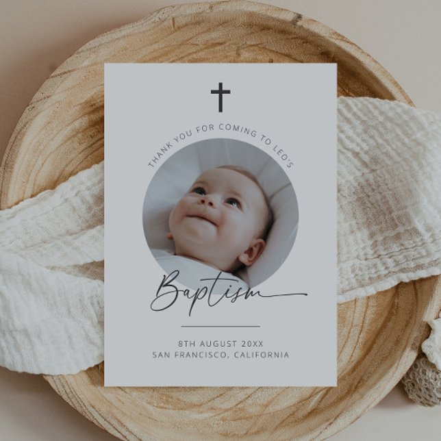 Baptism Photo Thank You Card (Zazzle Baptism Photo Thank You Card)