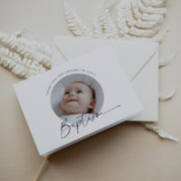 Baptism Photo Thank You Card