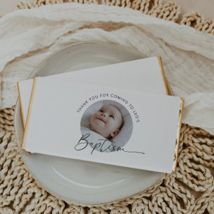 Baptism Photo Thank You Hershey Bar Favors