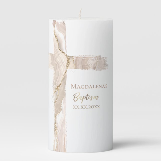 Baptism Pillar Candle (Front)