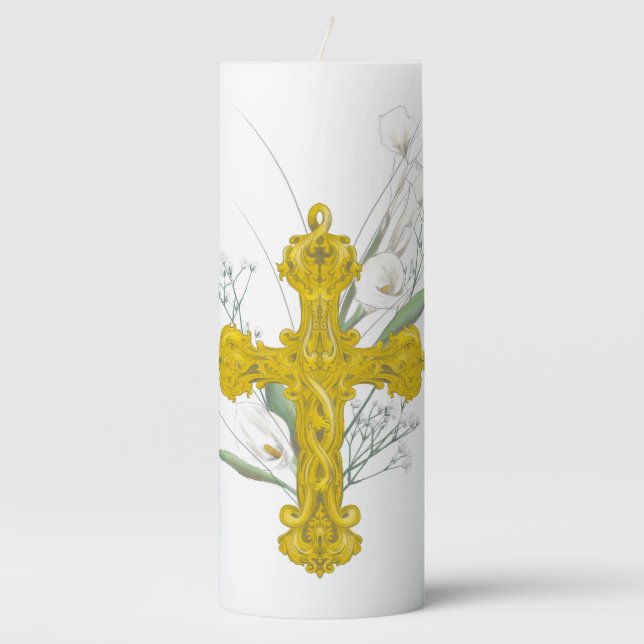 Baptism Pillar Candle (Front)