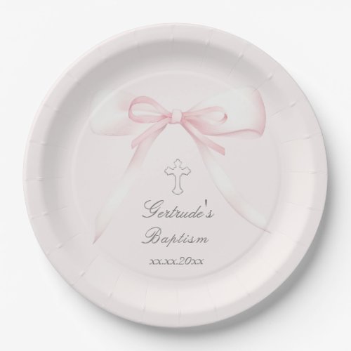 Baptism pink bow