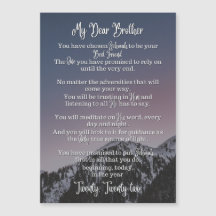 Baptism Poem | Magnetic Card | JW | Snowcapped Mtn
