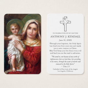 Baptism Prayer Madonna and Child