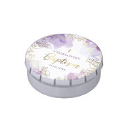 Baptism Purple Floral Candy Tin at Zazzle