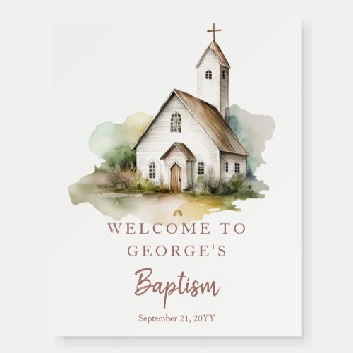 Baptism Religious event welcome sign