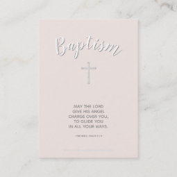 Baptism Rosary on Pink Business Card | Zazzle