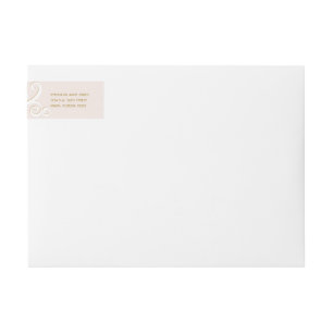 Baptism Scrolls in Pink and Gold Wrap Around Label