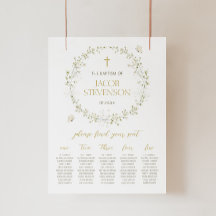 BAPTISM Seating Chart, First Communion Sign