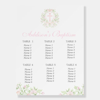 Baptism Seating Chart Foam Board