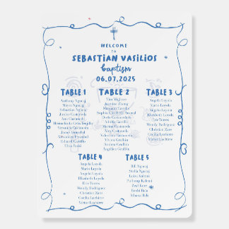 BaptISM Seating Chart Foam Board