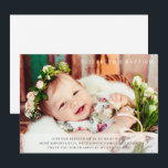 Baptism Simple Modern Chic Photo Thank You Card<br><div class="desc">This simple and modern design is composed of serif typography and add a custom photo. This design is modern and chic.</div>