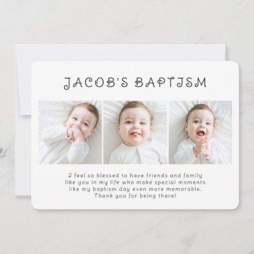 Baptism Simple Modern Chic Three Photo