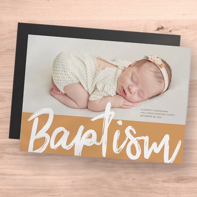 Baptism | Simple Modern Custom Photo Magnetic Invitation (Creator Uploaded)