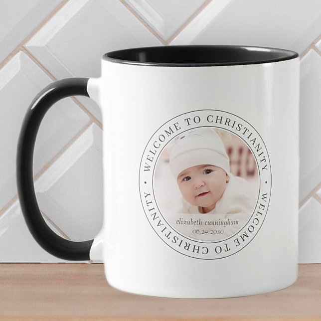 Baptism Simple Welcome to Christianity Photo Mug (Creator Uploaded)