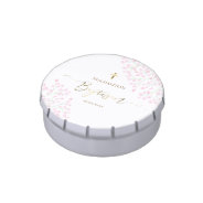 Baptism Small Pink Flowers Baby Girl Candy Tin at Zazzle