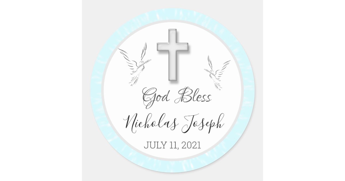 Baptism Sticker | Zazzle