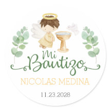 Baptism Stickers Bautizo Pegatinas Spanish Español