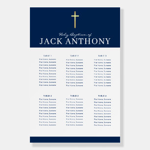BAPTISM TABLE PLAN 6 tables modern navy Foam Board