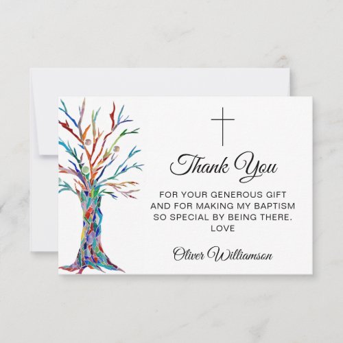 Baptism Thank You Card