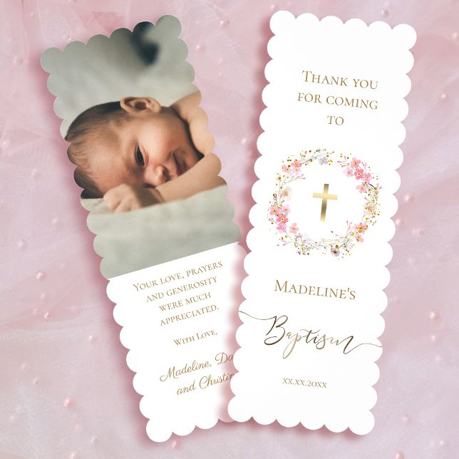 Baptism thank you for coming bookmarks (Creator Uploaded)