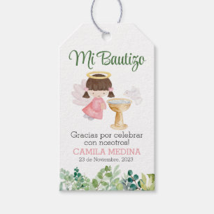 Baptism Thank You Tags. Gift Tags in Spanish Girls