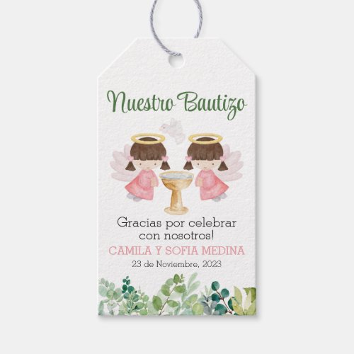 Baptism Thank You Tags Gift Tags in Spanish two